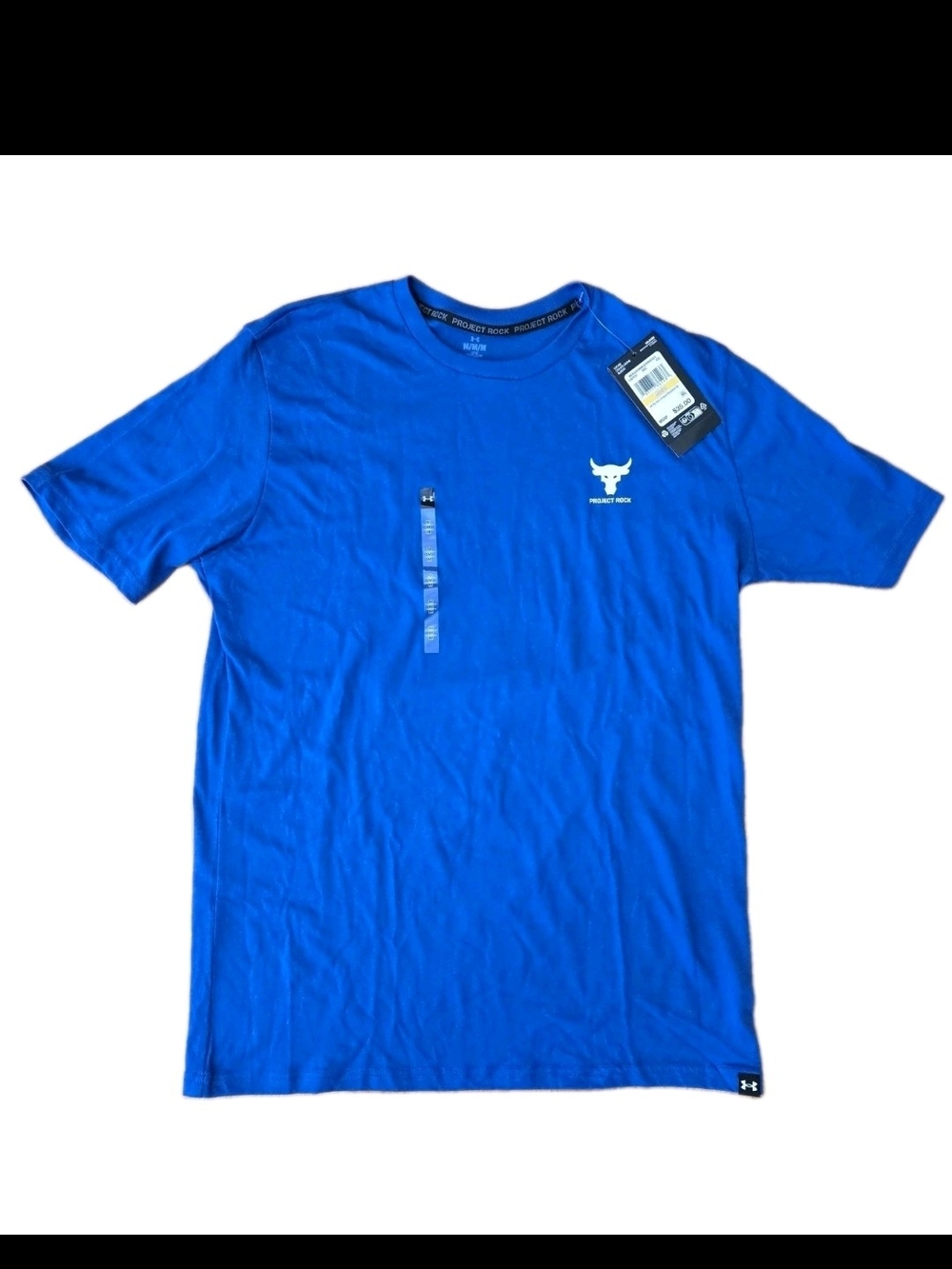 NWT Under Armour Project Rock Blue Tee Shirt M